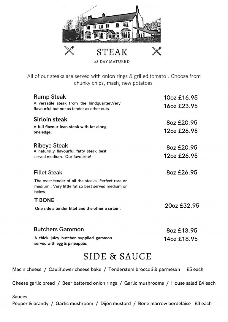 OUR MENU The Farmers Arms